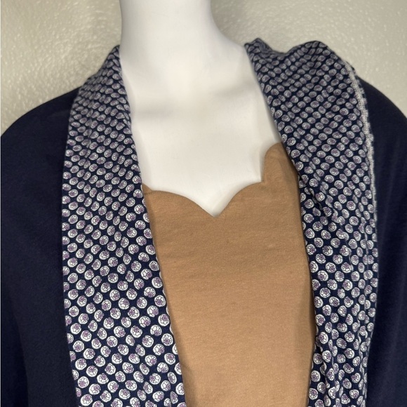 Lucky Brand Women's Kimono Shawl Navy Boho Reversible XL.  #244 - Picture 7 of 11